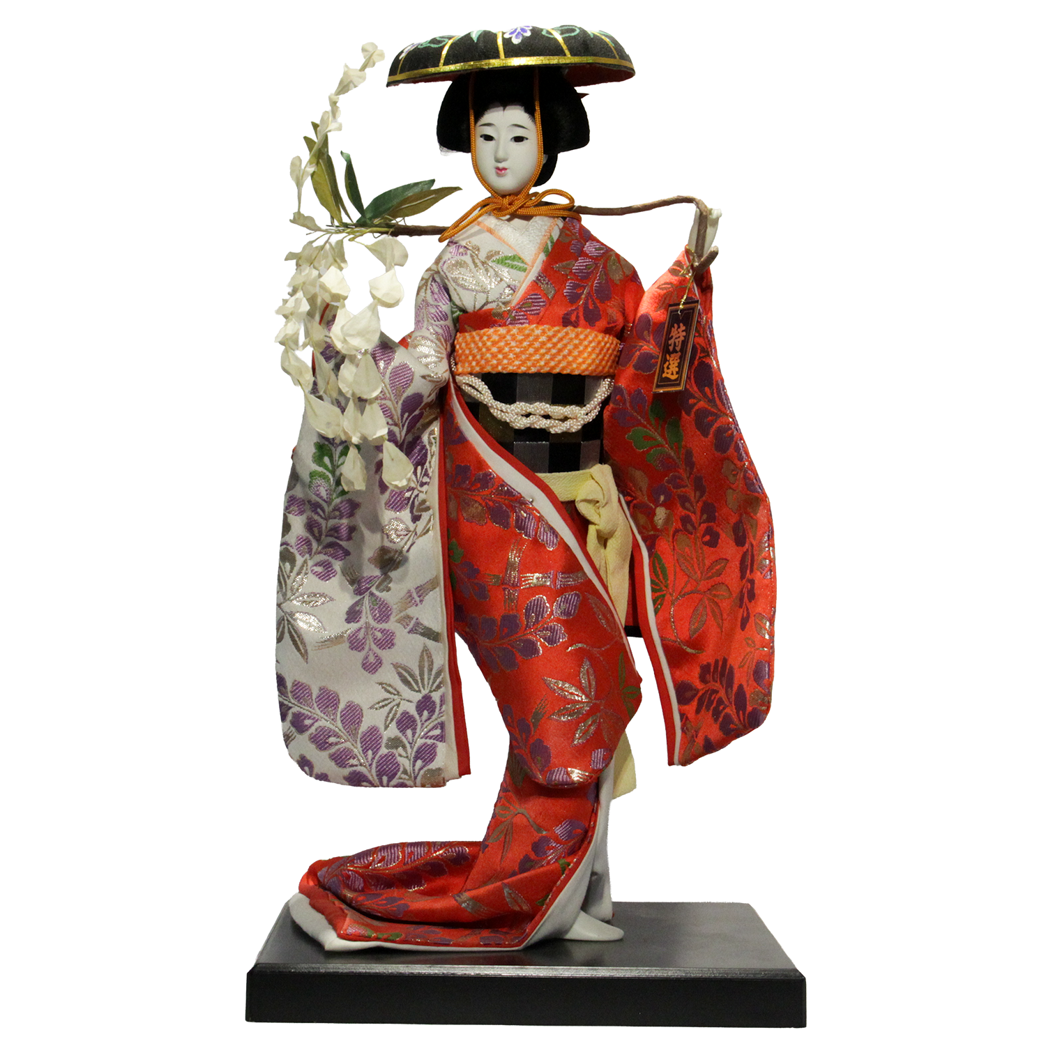 Maiko con sombrero de viaje